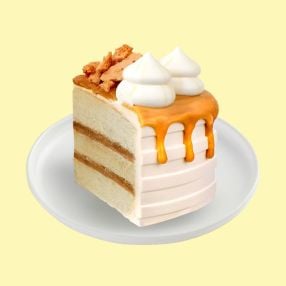 Salted Caramel Crunch Cake Slice