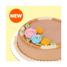 Classic Caramel Pastel Blooms 9" round
